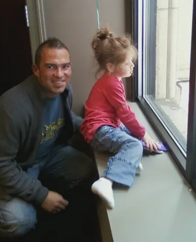 Torsten Huber with Jada, reunited years after the transplant