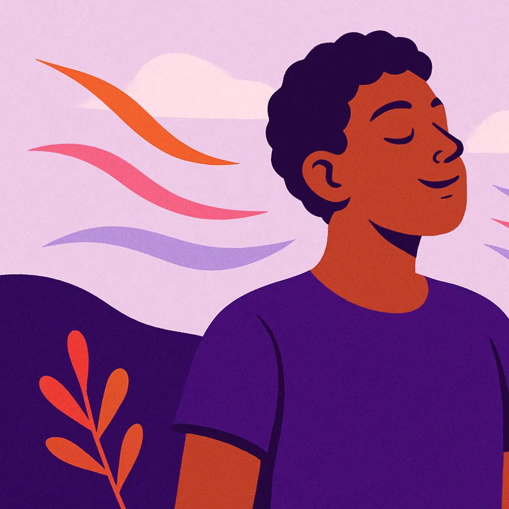 A pair of softly glowing lungs breathing in an even, calm rhythm on a warm background, suggesting mild, well-controlled asthma is usually fine for bone marrow donation — no people and no words